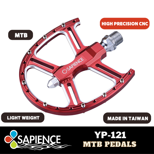 サピエンス合金 CNC ペダル YP-121 MTB 用 - 軽量